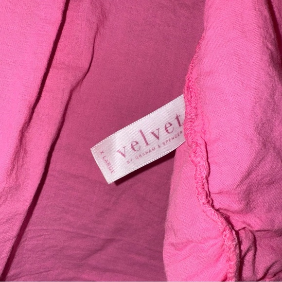 Anthropologie Velvet by Graham & Spencer pink blouse, XL made in the USA - Picture 2 of 5